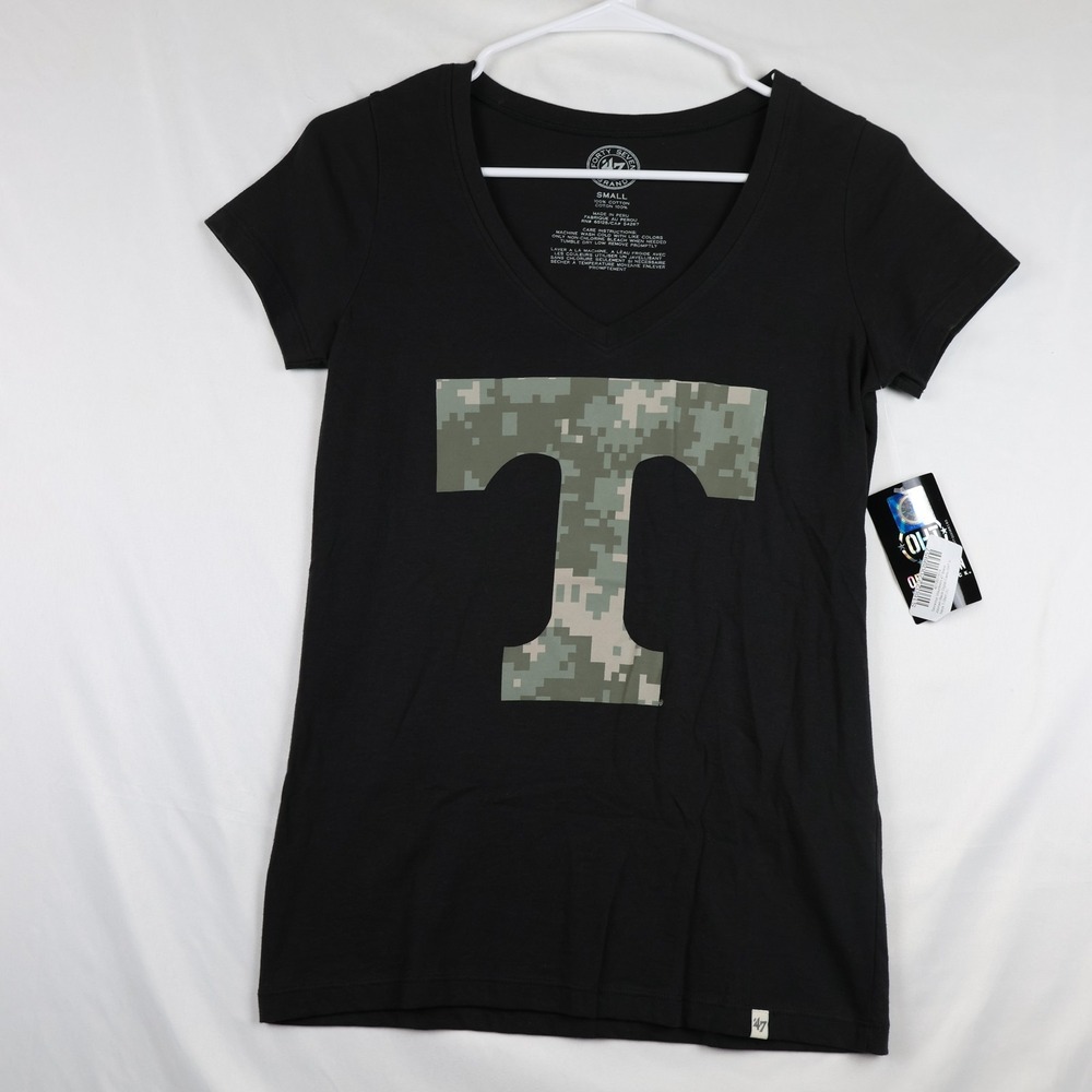 Tennessee Volunteers Shirt Womens Small NCAA Football OHT 47 Camo V Neck Tee